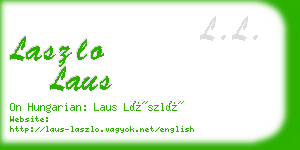 laszlo laus business card
